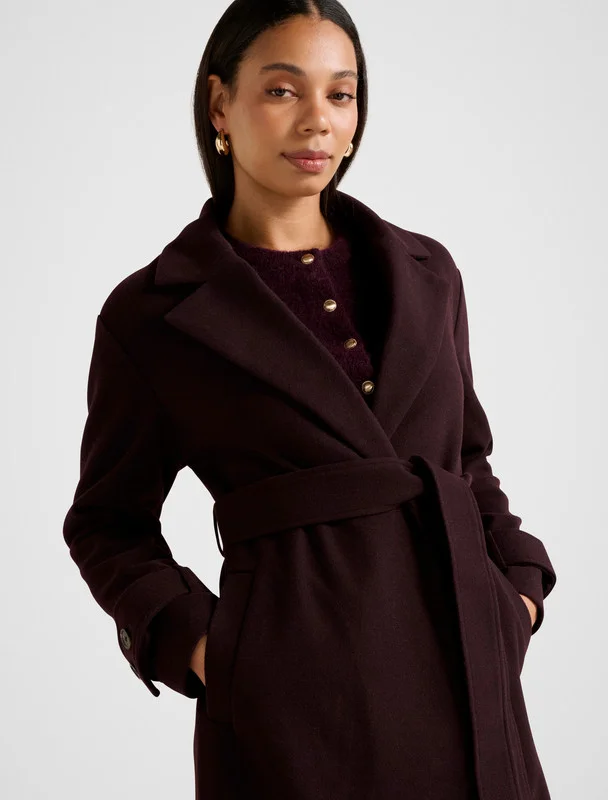 forever new  HEIDI Double Breasted Wrap Coat for Women | Best Price UAE